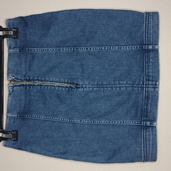 Free People Modern Femme Dark Denim Mini Skirt - Picture 4 of 6